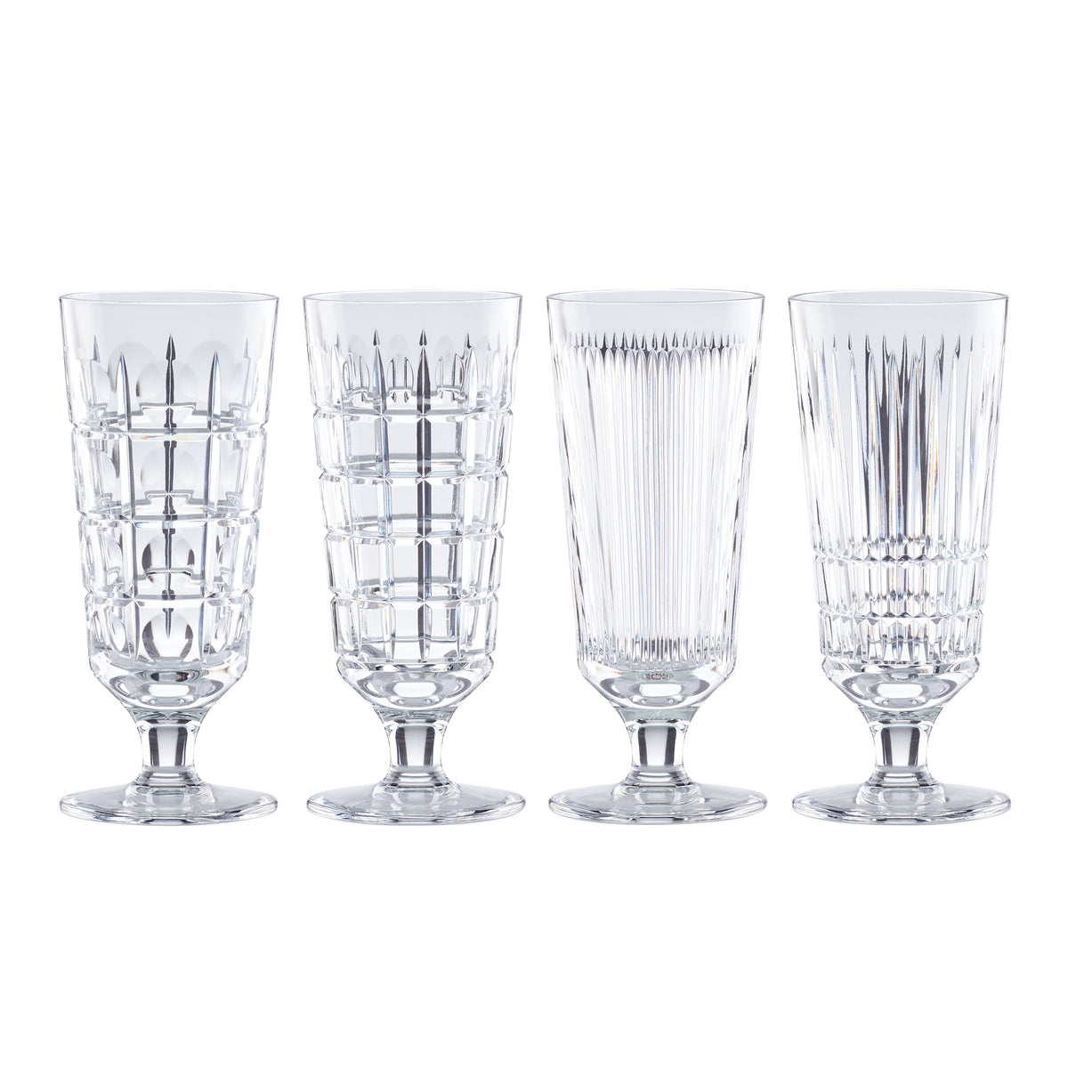 New Vintage 4-Piece Iced Beverage Glass Set
