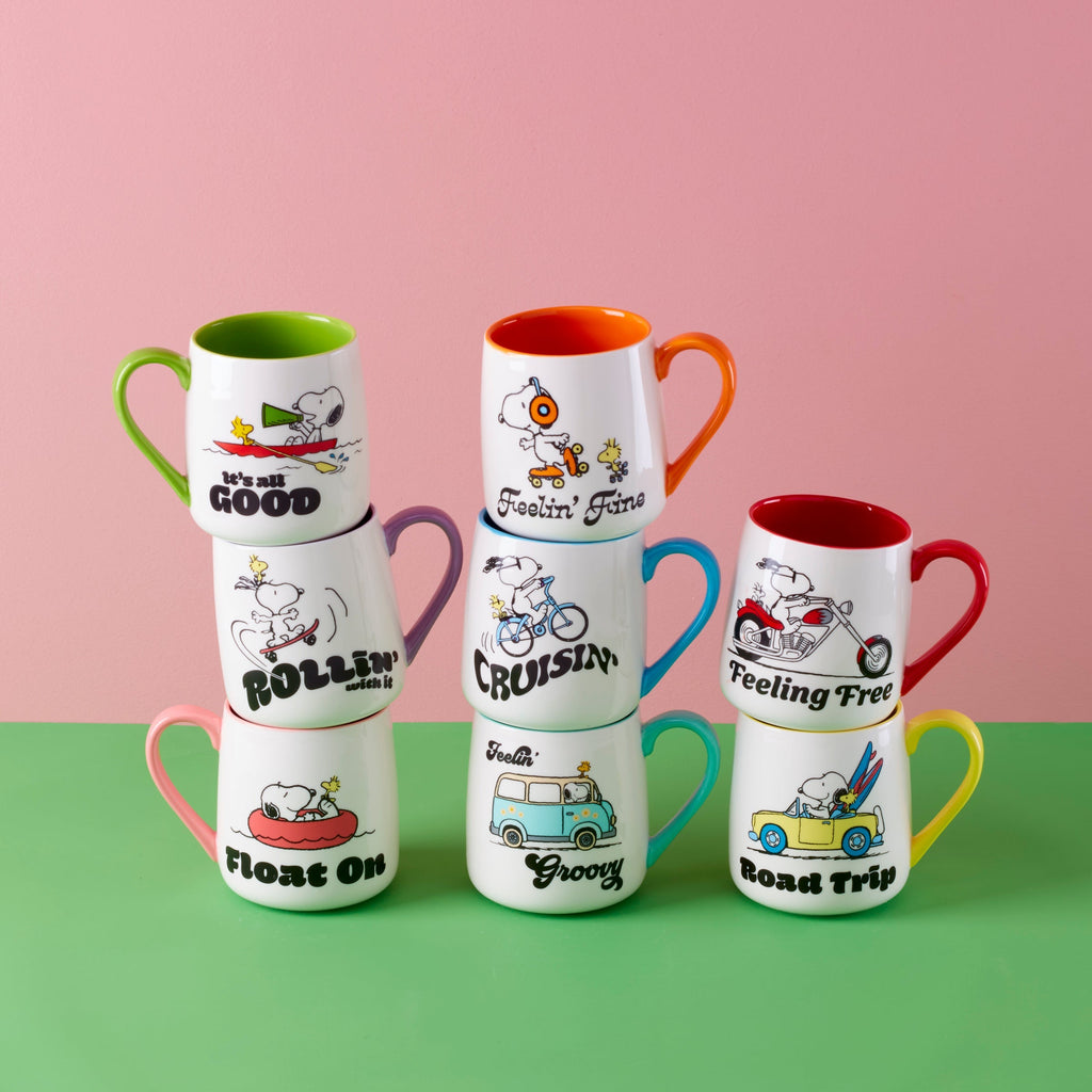 Peanuts Mugs - Set of 2 - Rollin'-All Good